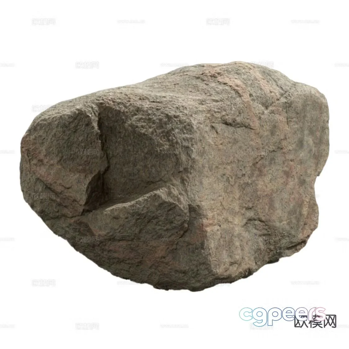 modern rock granite 3d model