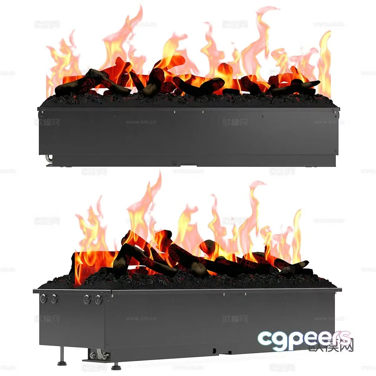 Modern minimalist fireplace fireplace minimalist fireplace stove 3d model
