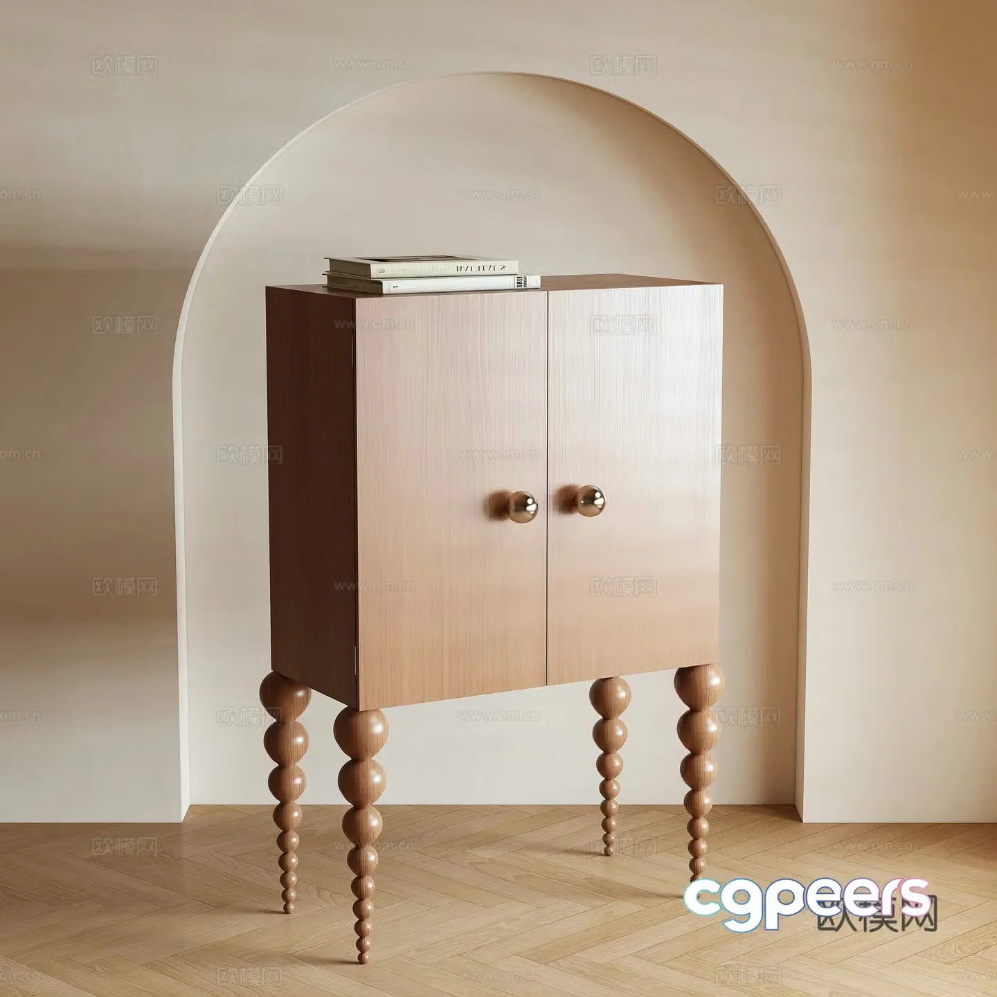 Log Wind Entrance Cabinet 3D Model