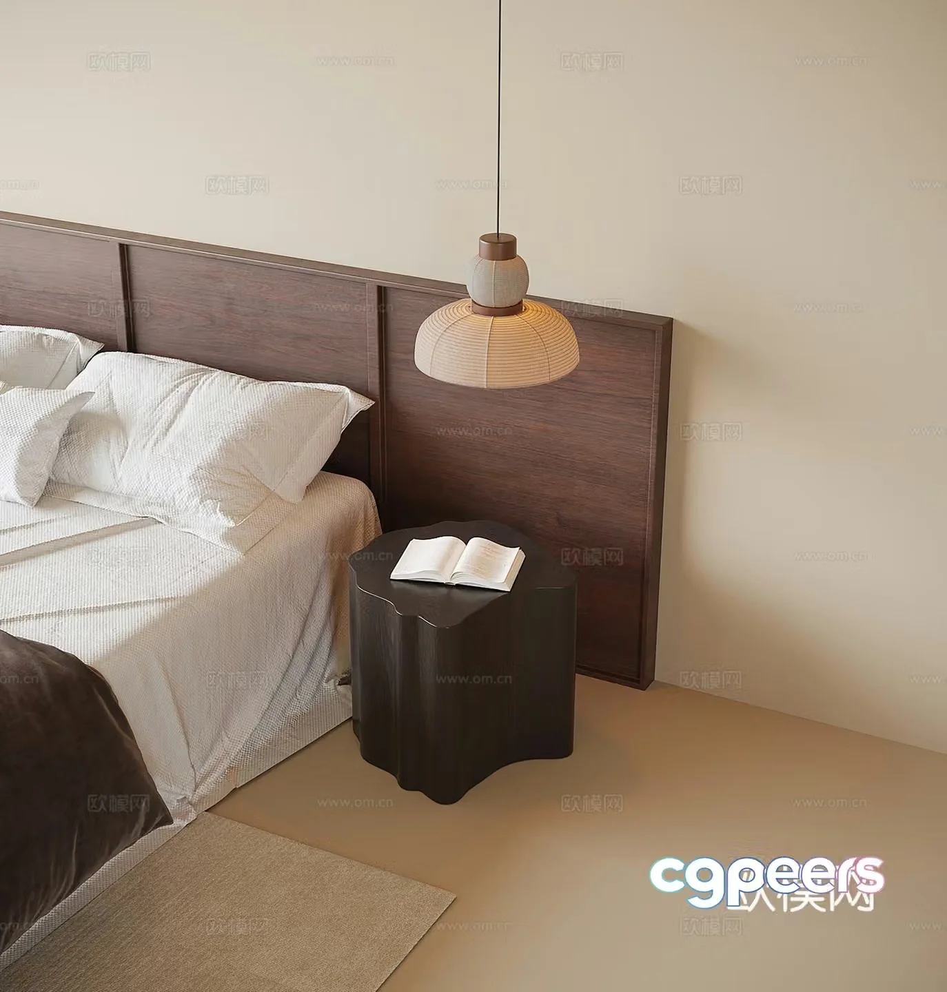 Modern bedside chandelier 3d model
