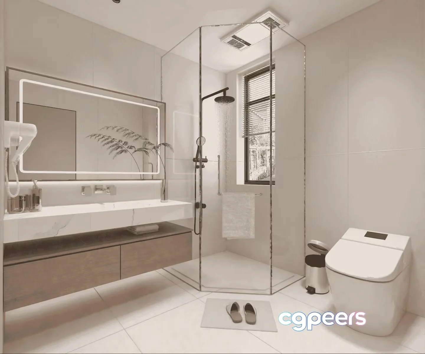 Modern Bathroom Setup 3D Model – 15898 – VRAY Render