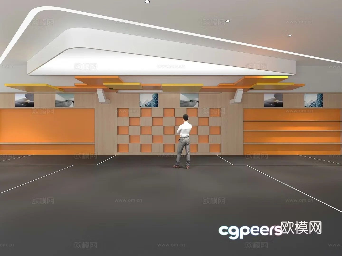 Cultural wall Corporate culture wall Display wall Classroom Exhibition hall Campus culture Corridor 3D model