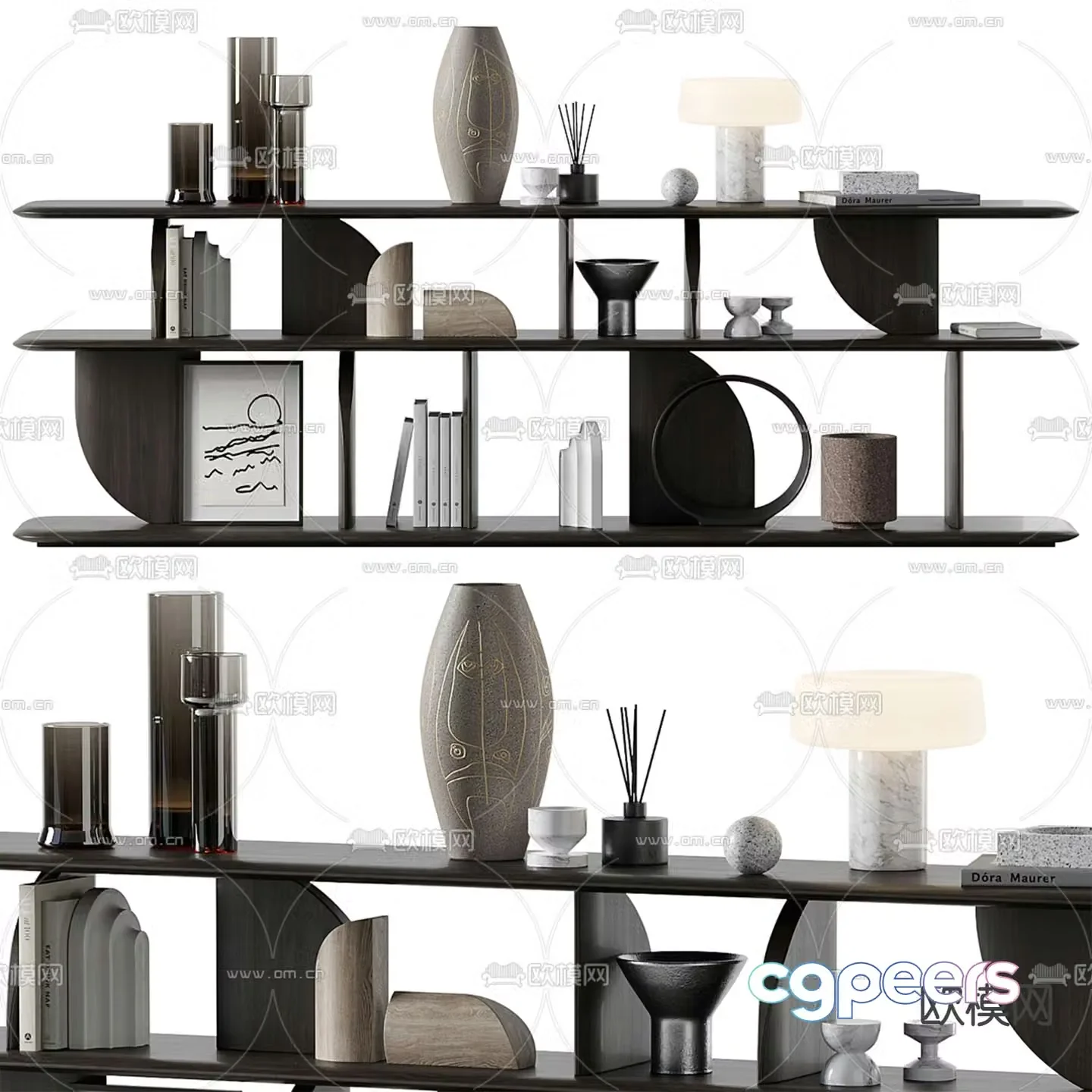 Modern decorative rack 3d model