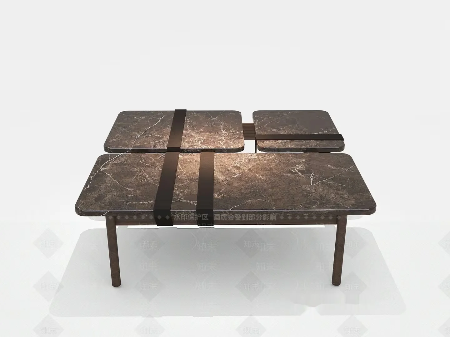 A Coffee Table With A Marble Top 3D Model – 6548 – VRAY Render