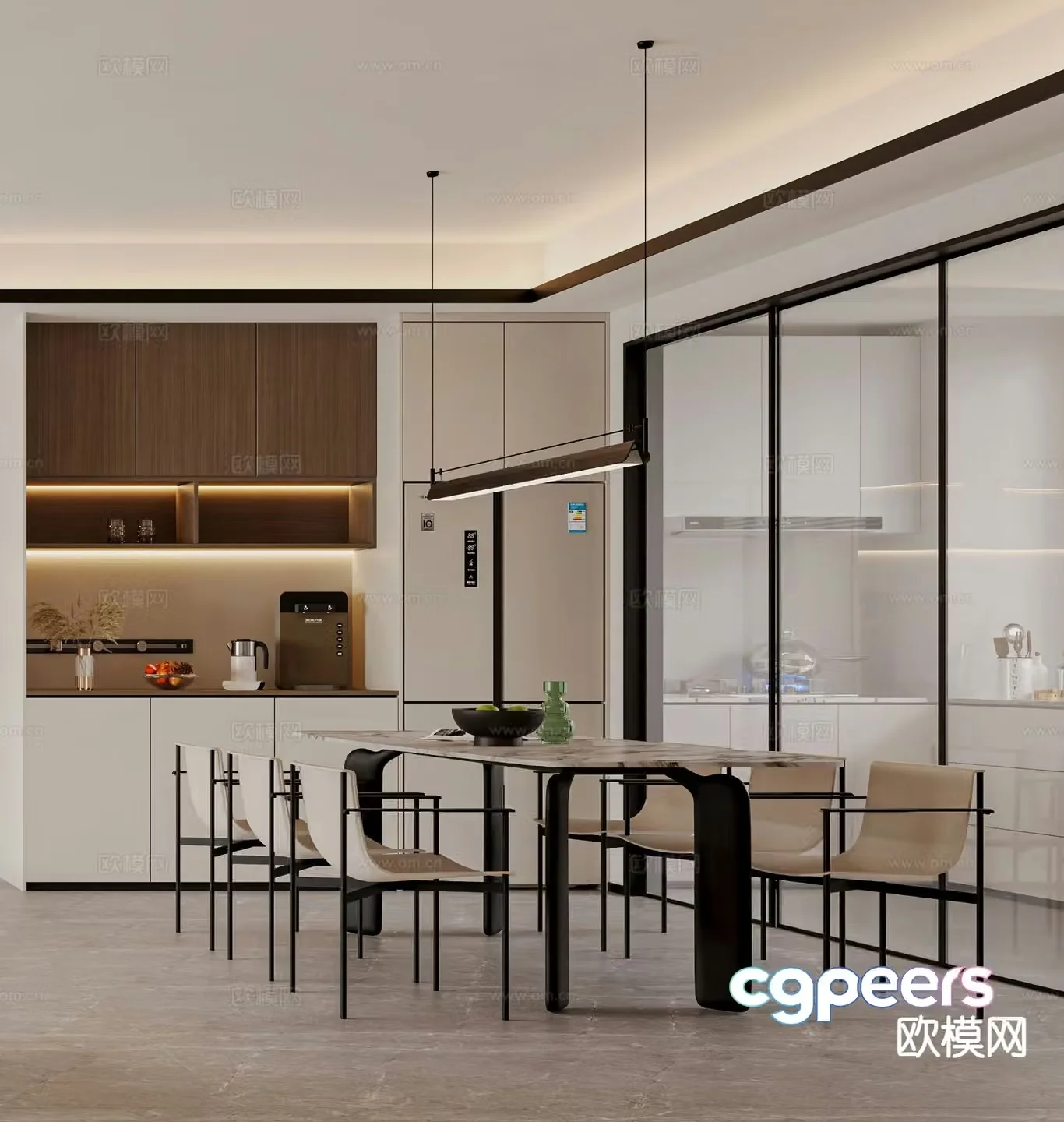 Modern restaurant 3d model