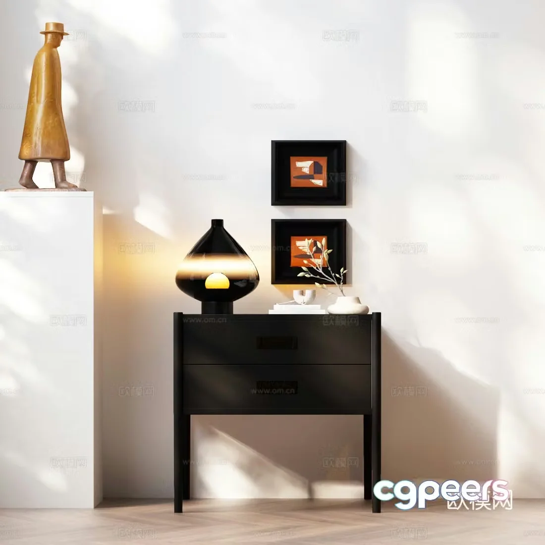 Bedside table side cabinet side table coffee table modern bedside table modern Italian bedside table 3D model
