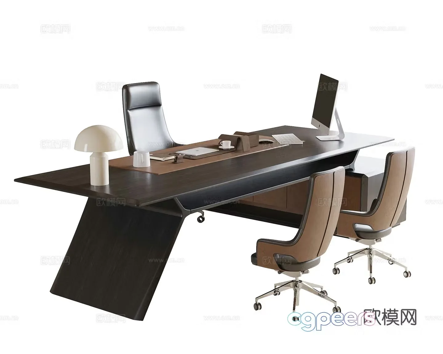 Modern boss office desk chair office chair table desk chair 3d model