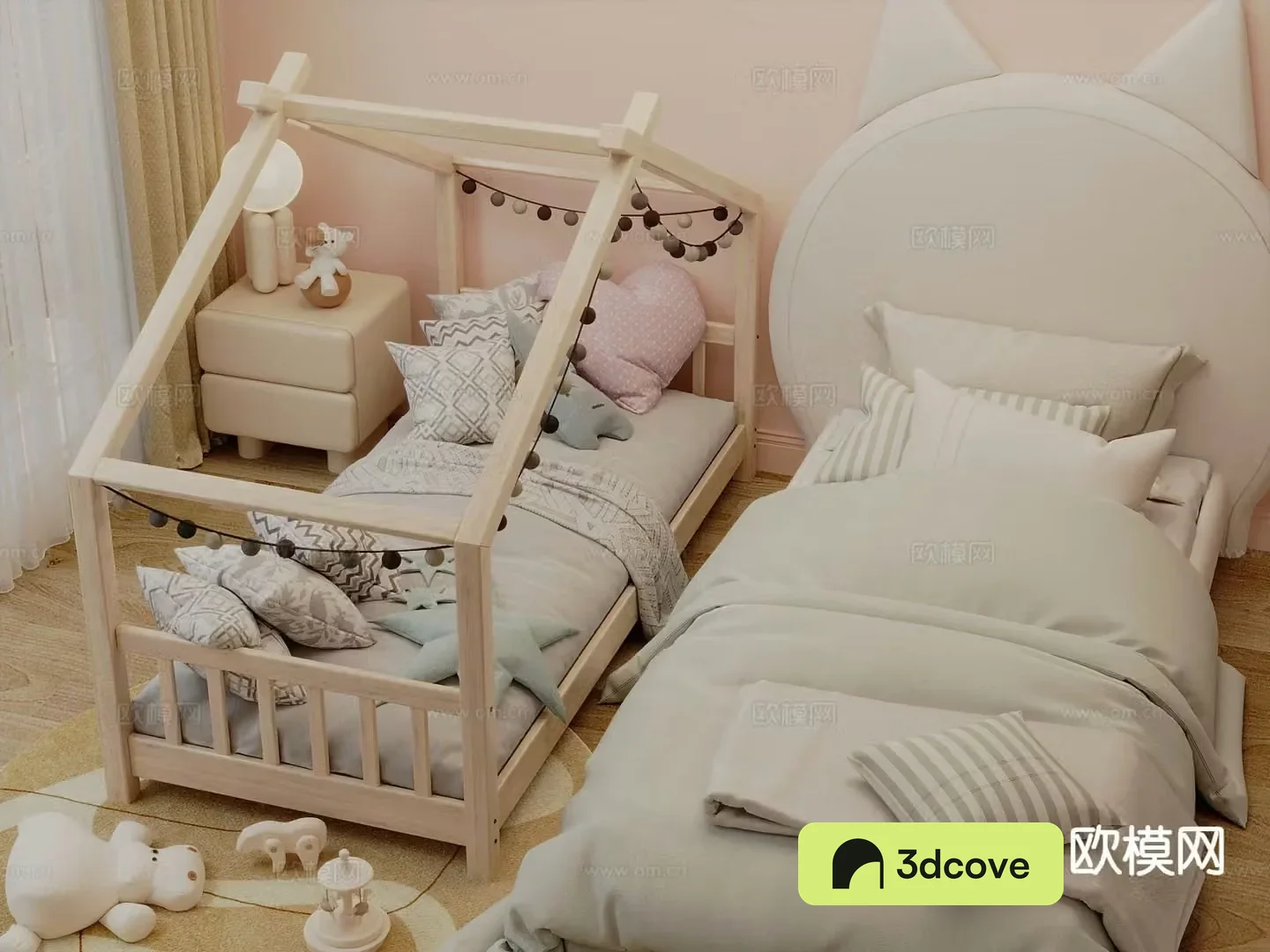 Cream style children’s bed