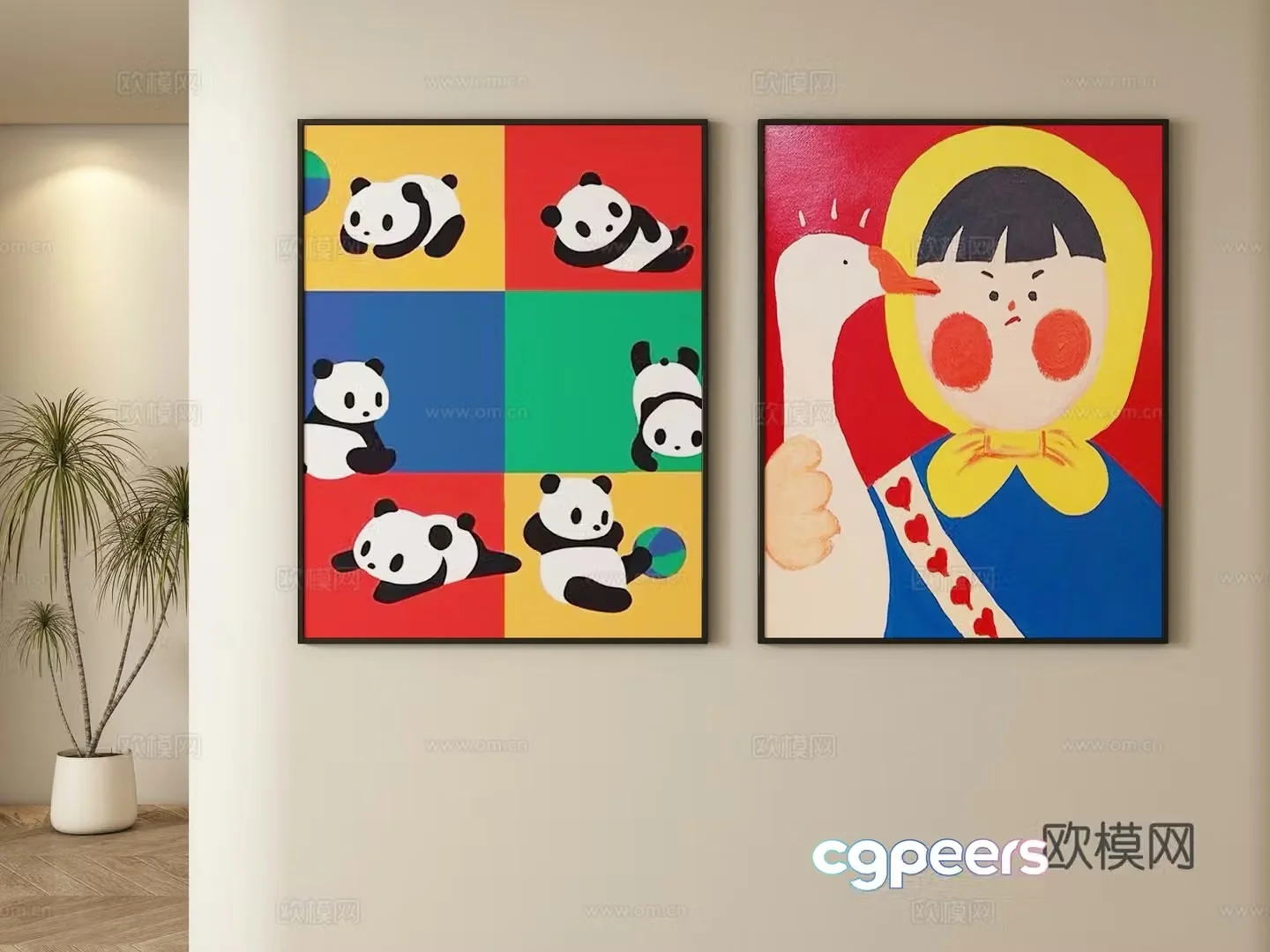 Children’s decorative painting hanging painting 3d model