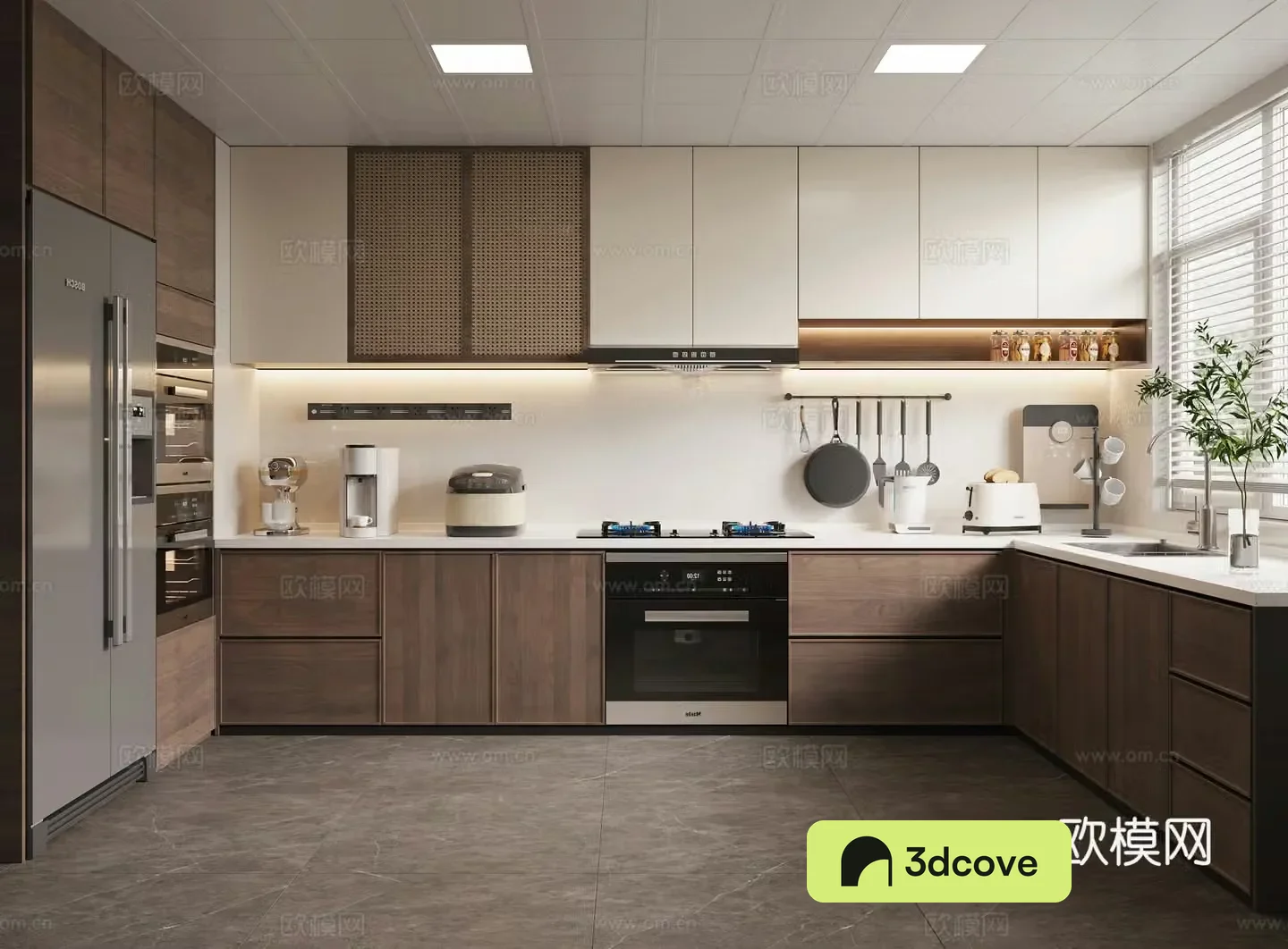 Wasabi Middle Style Kitchen 3D Model
