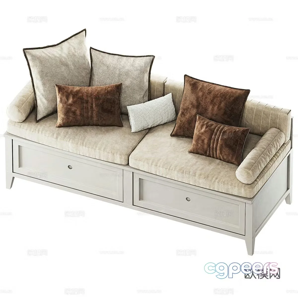 American sofa cushion 3d model