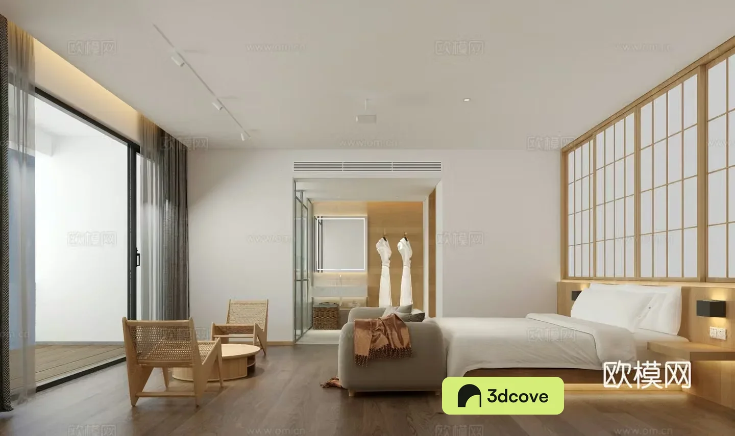 Modern B&B guest room