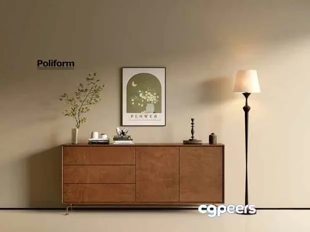 A Modern Sideboard 3D Model – 4606 – VRAY Render