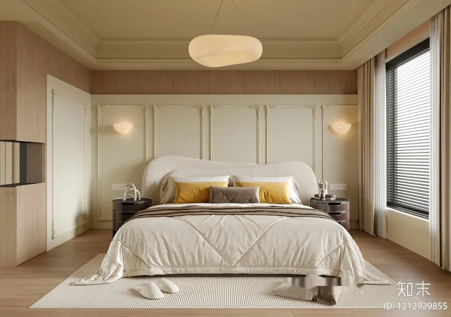 Cozy Bedroom 3D Model – 1370 – VRAY Render