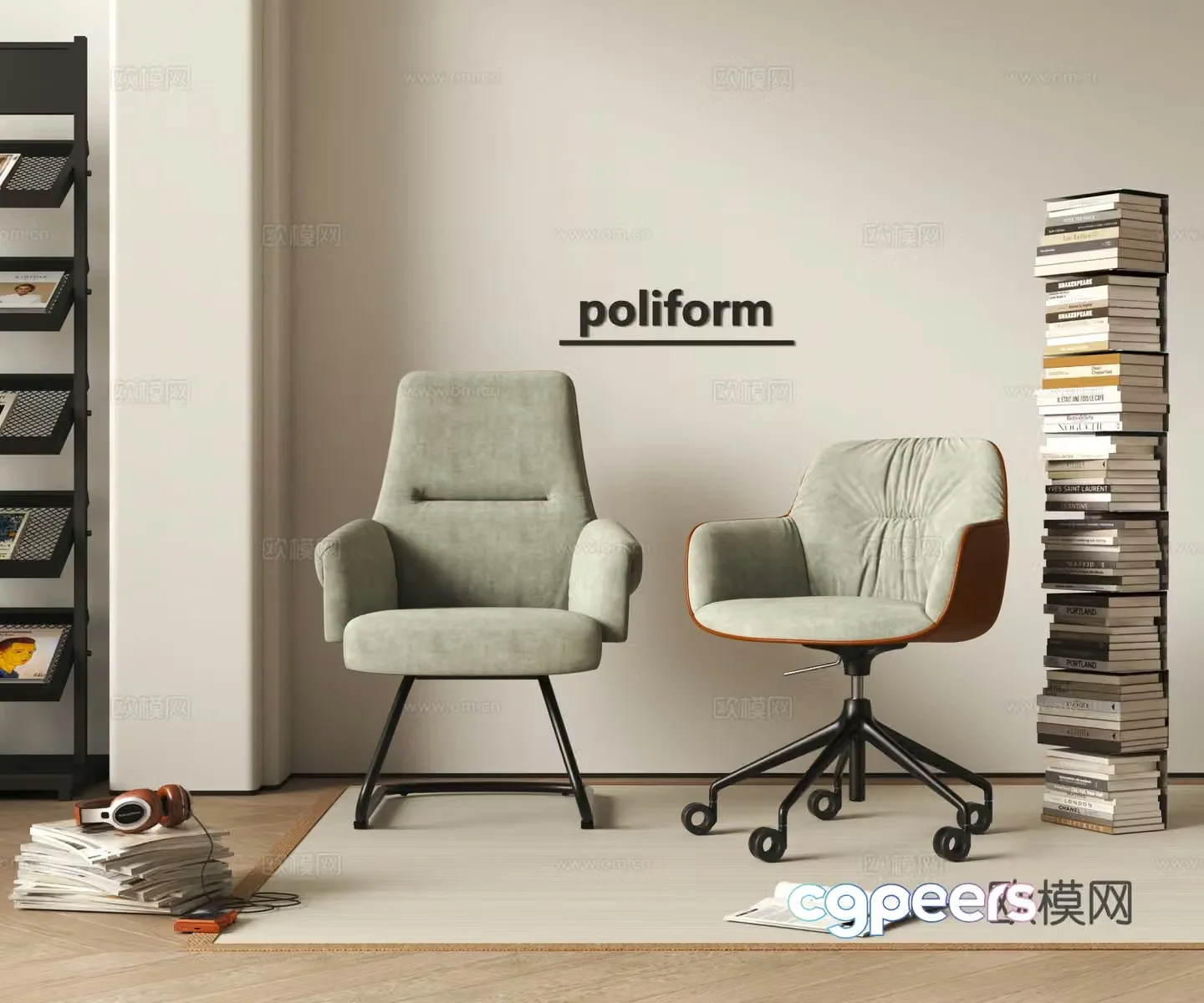 Modern office chair 3d model