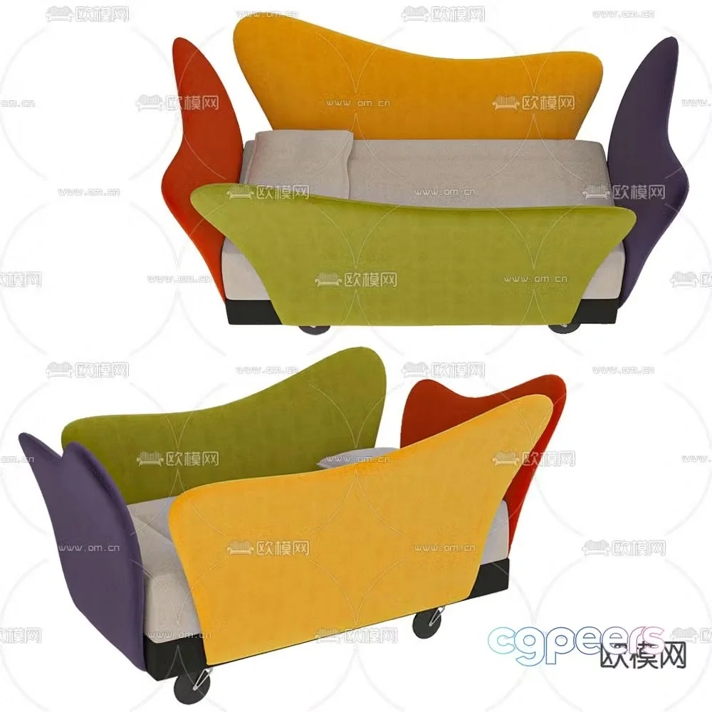 IL Loft Memphis style children’s bed 3d model