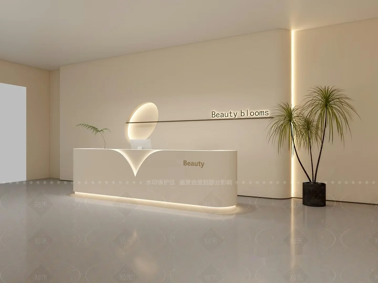 Modern Reception Desk 3D Model – 6312 – VRAY Render