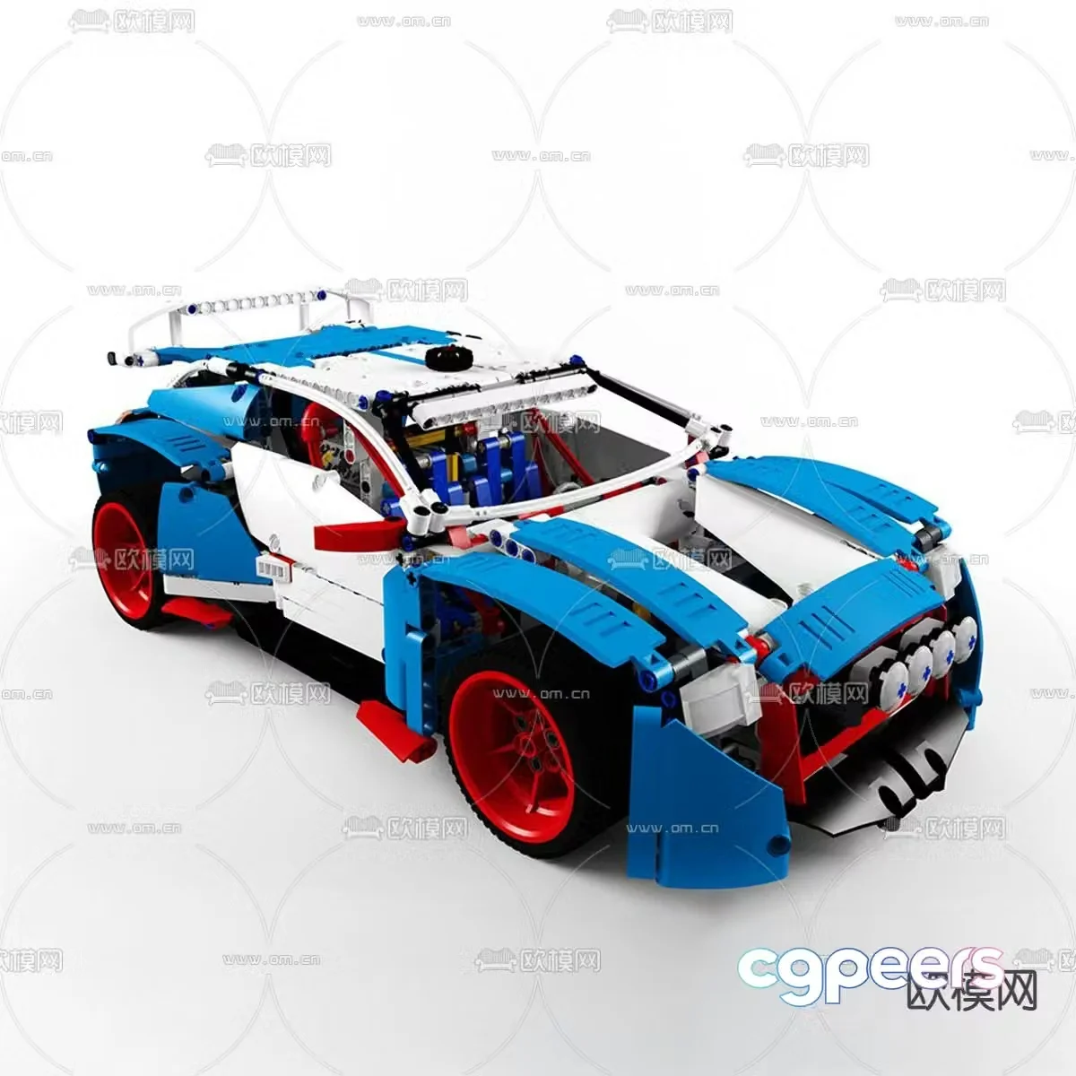 Modern Lego off-road toy car 3d model