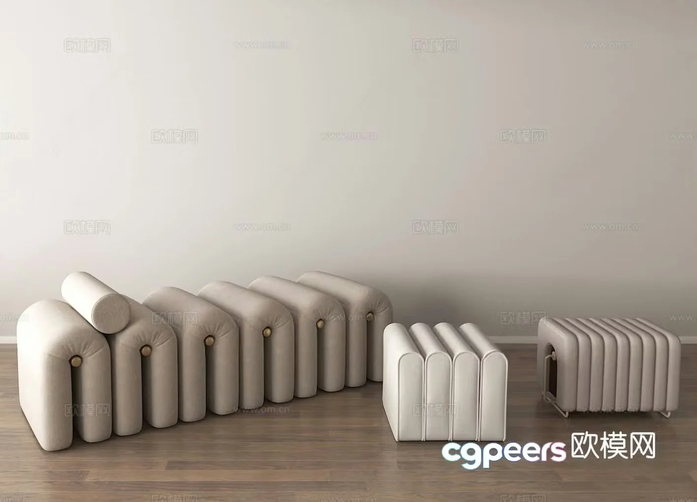 Modern sofa stool low stool stool 3d model