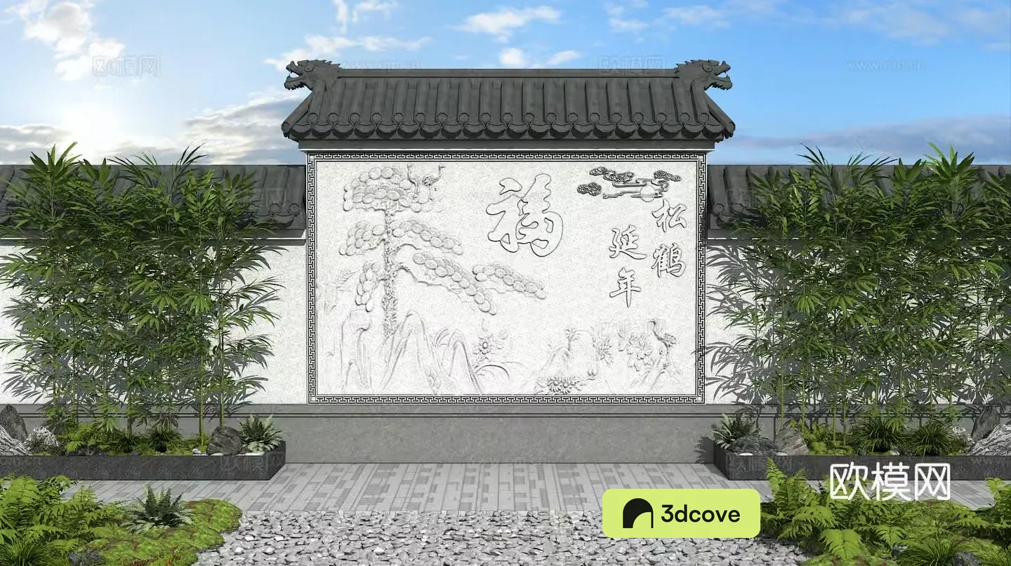 Chinese style screen wall
