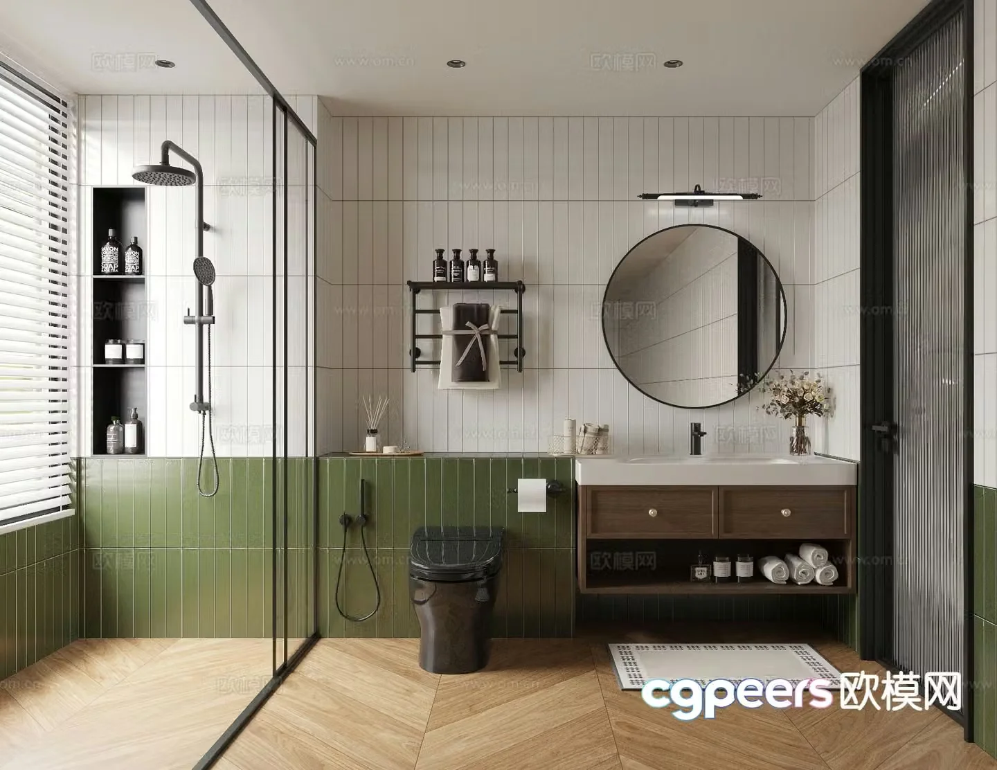 French bathroom bathroom 3d model