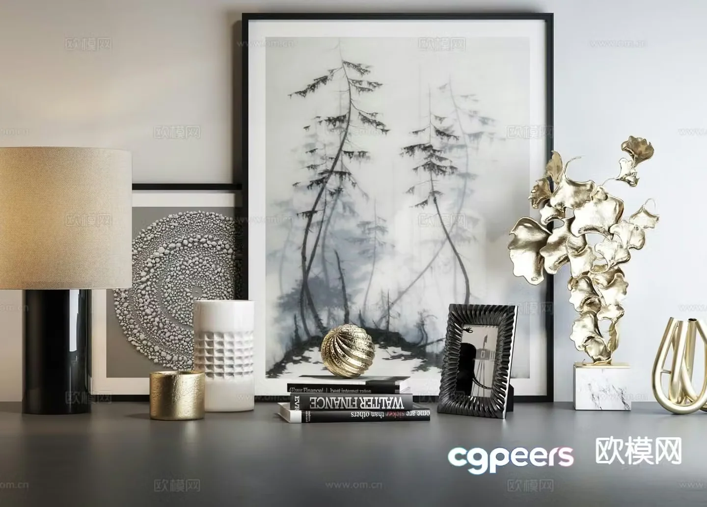 modern decoration ornaments furnishings sculpture 3d model
