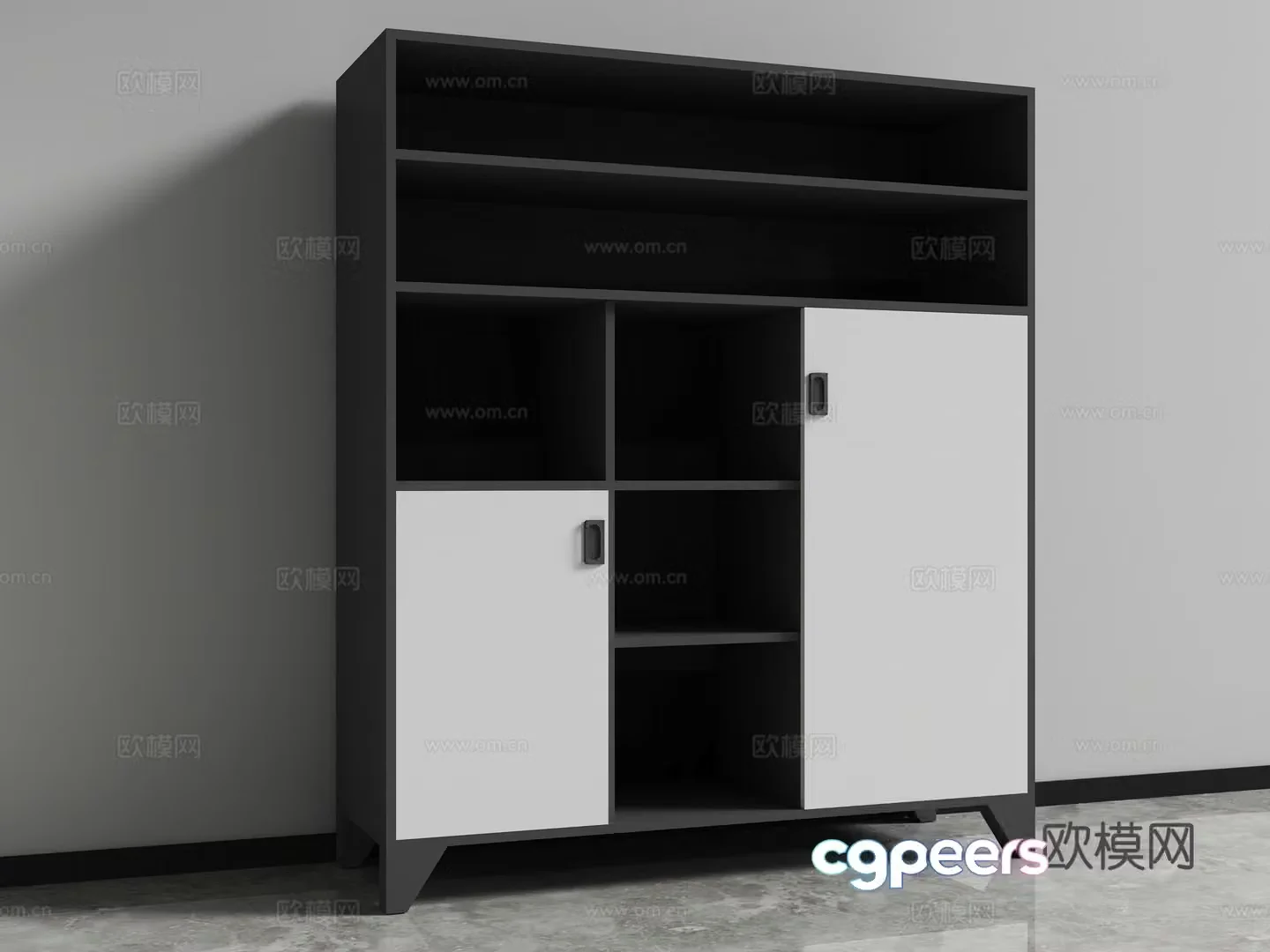 File cabinet low cabinet locker 3d model