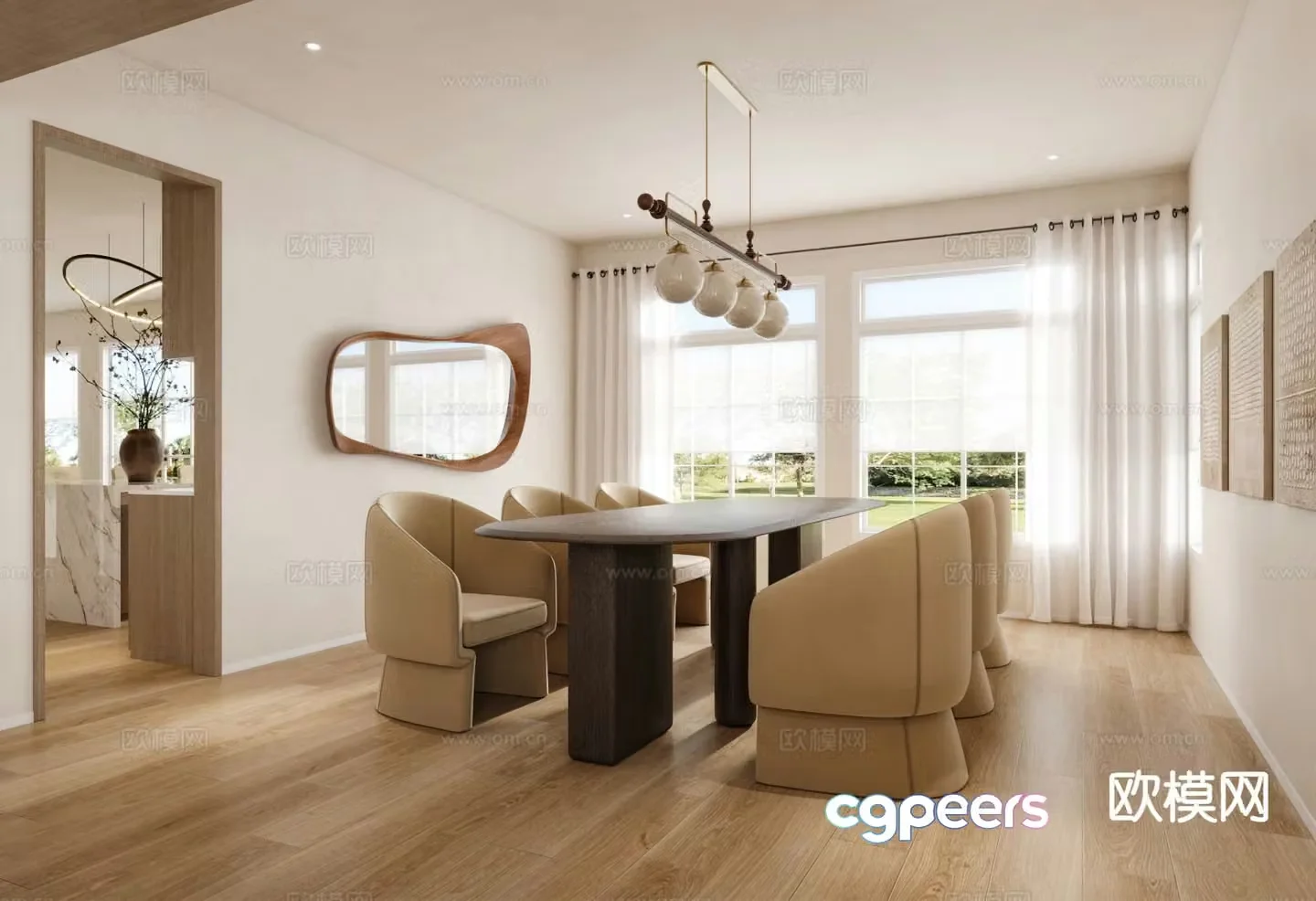 Modern restaurant 3d model
