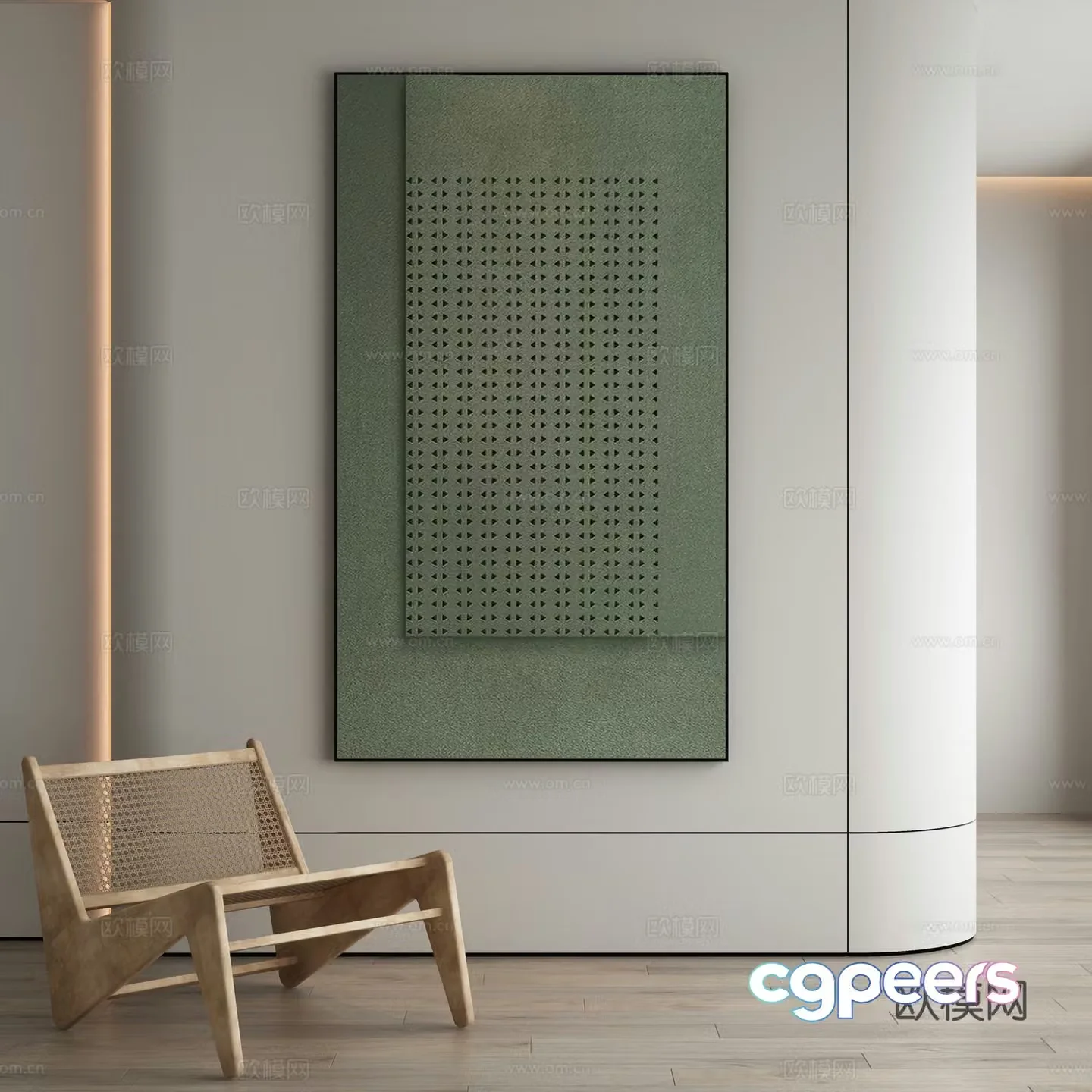 Modern Wasabi Hanging Painting Oil Painting 3D Model