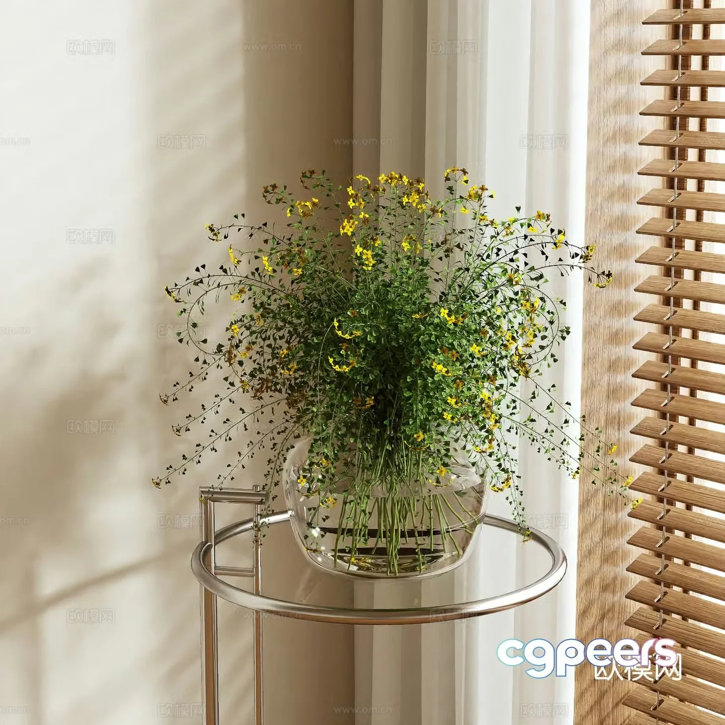 vase floristry flower flower arrangement 3d model
