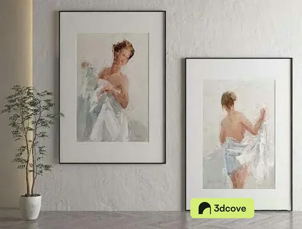 Two Framed Paintings Of A Woman