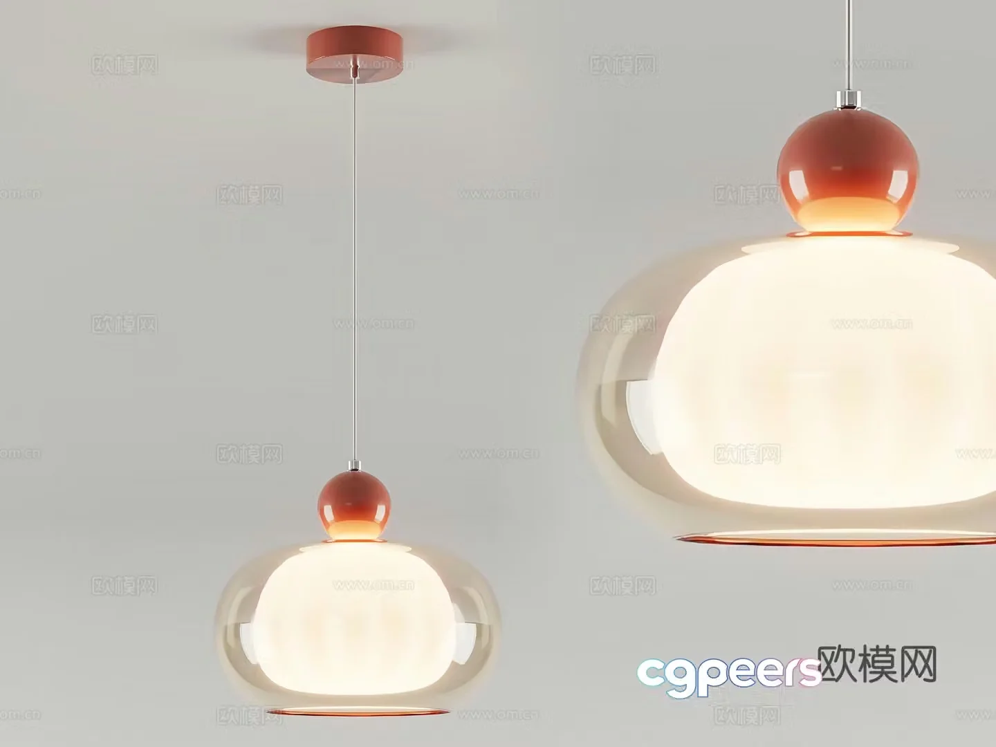 Modern bedside chandelier Bar chandelier Restaurant chandelier 3d model