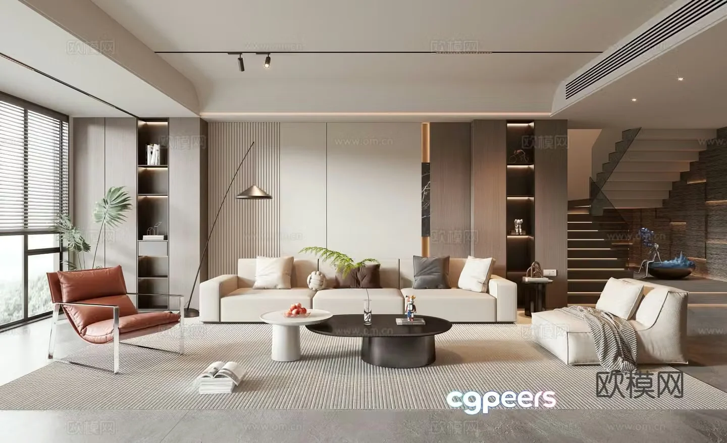Modern living room 3d model