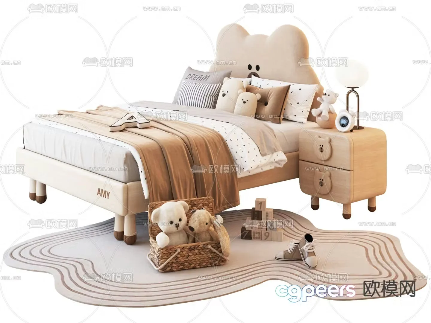 Bear children’s bed children’s bed 3d model