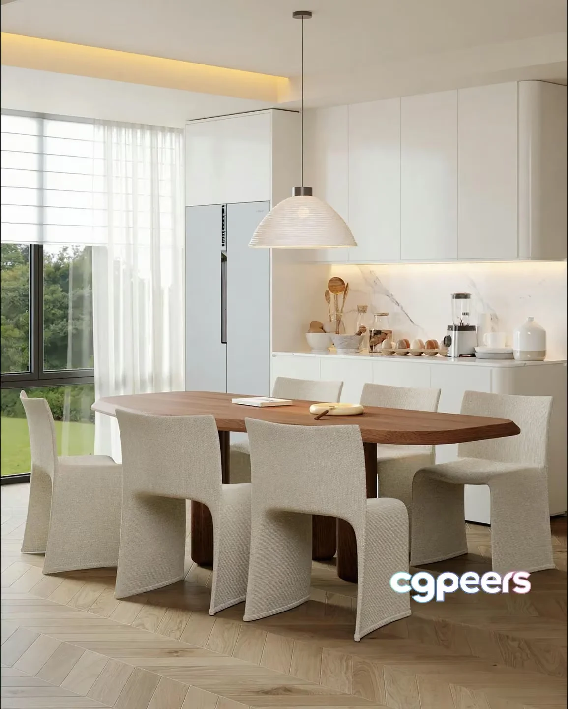 Modern Dining Room 3D Model – 17046 – VRAY Render