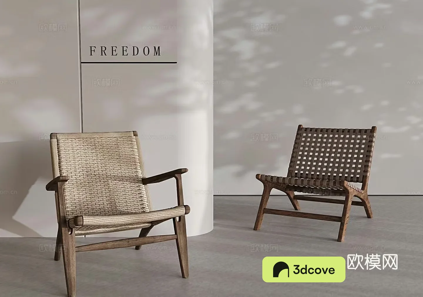 Wabi-sabi chair rattan chair