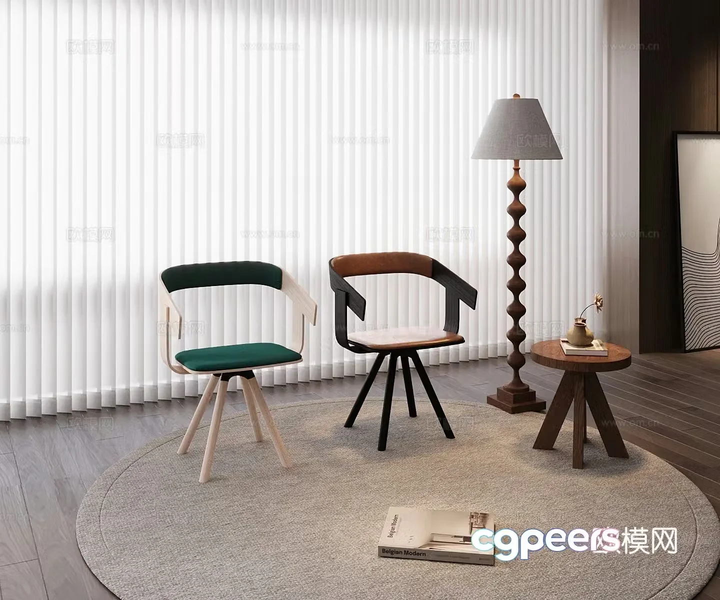 Modern leisure chair 3d model