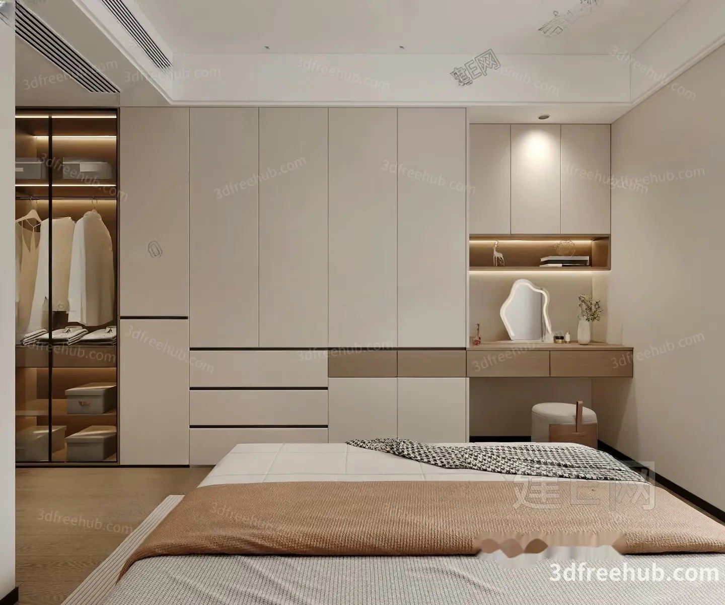 Modern Bedroom 3D Model – 18994 – VRAY Render