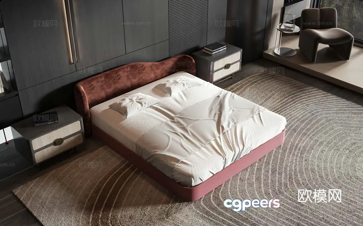 Modern style product bed 3d model