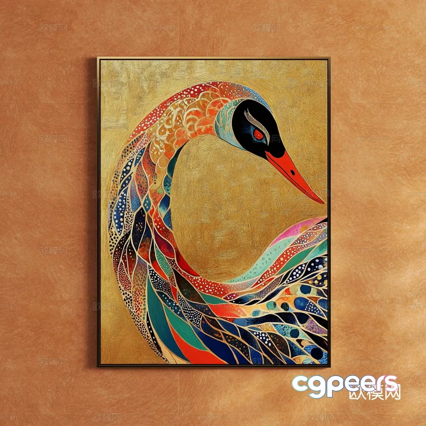 Modern creative hanging painting art painting decorative painting 3D model