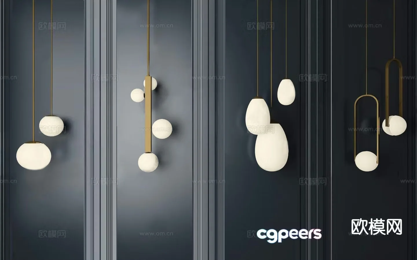 Modern metal wall light 3d model