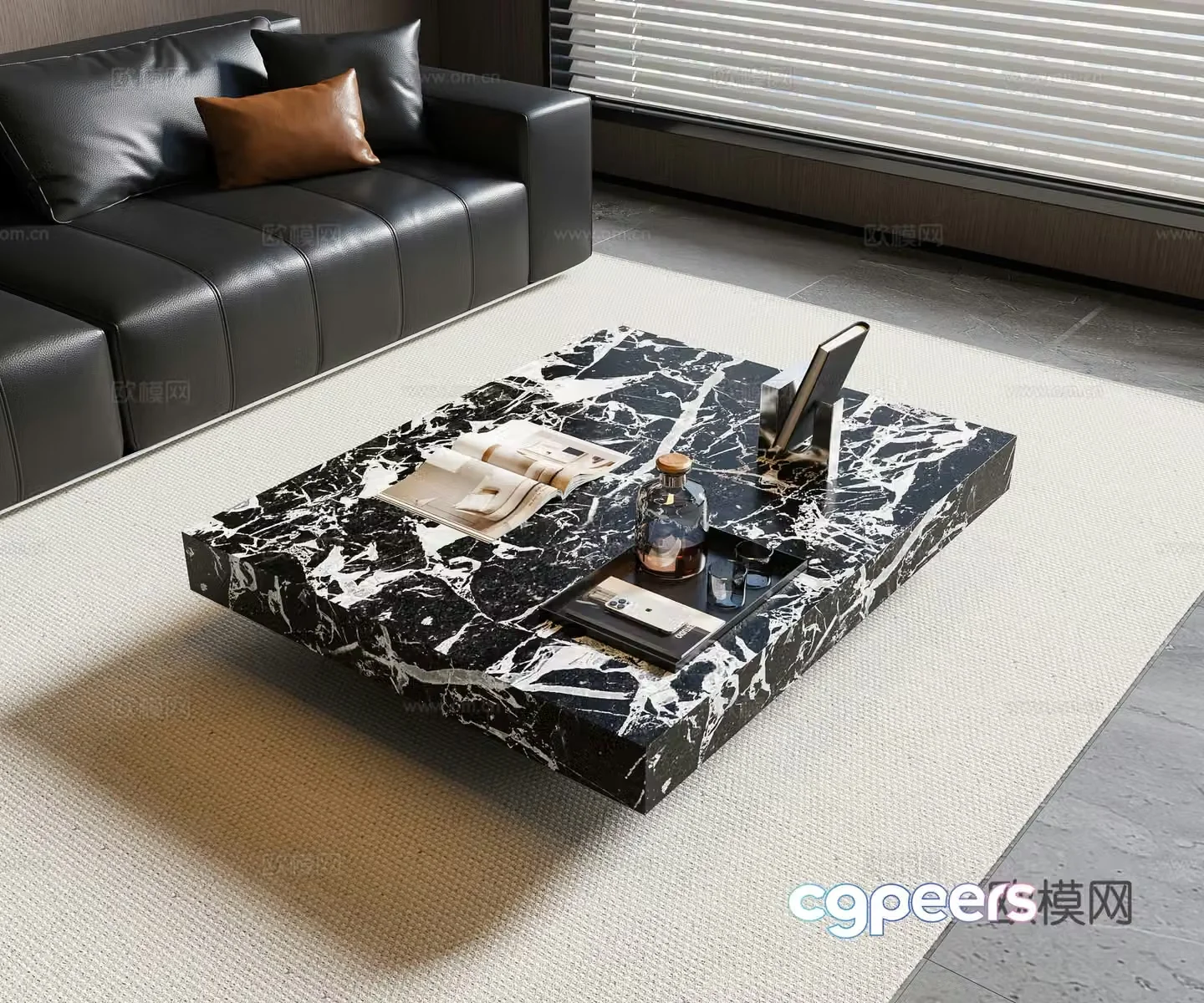 Modern Italian coffee table 3D model