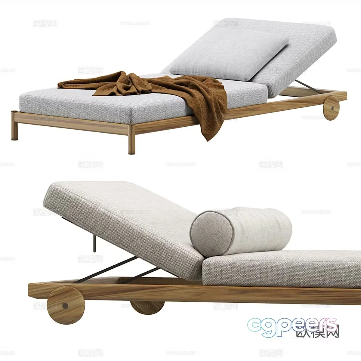 New Chinese -style outdoor lounge 3D model