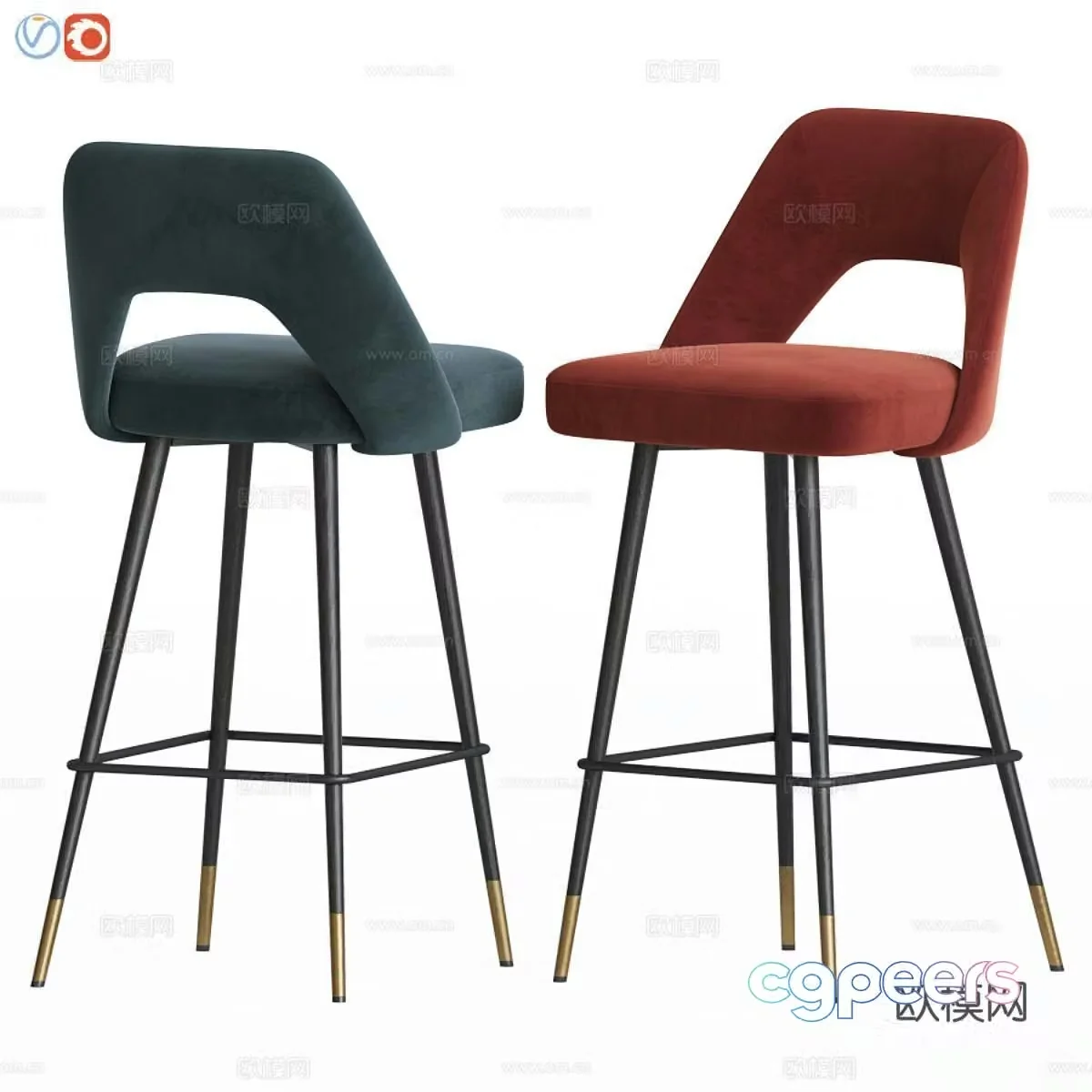 Eichholtz bar stool bar stool high stool 3d model