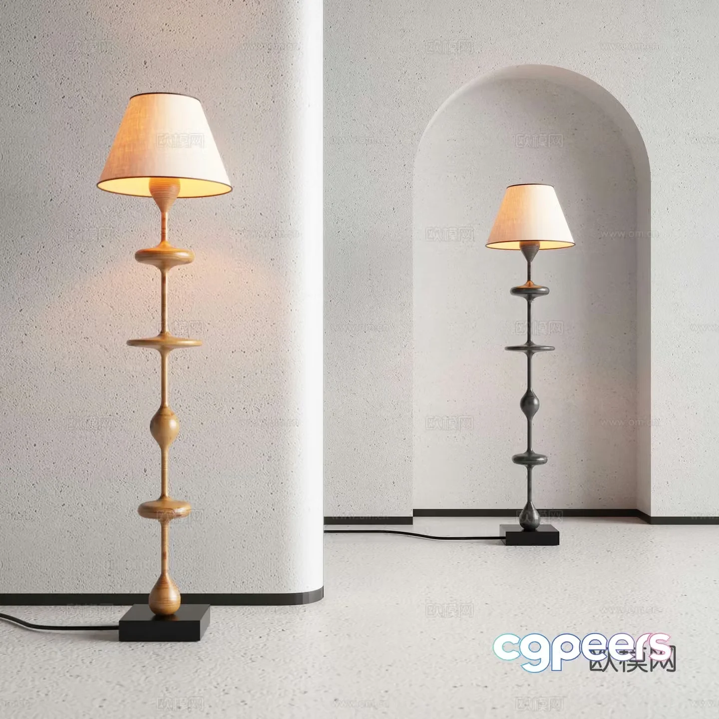 Jijifeng Floor Lamp 3D Model