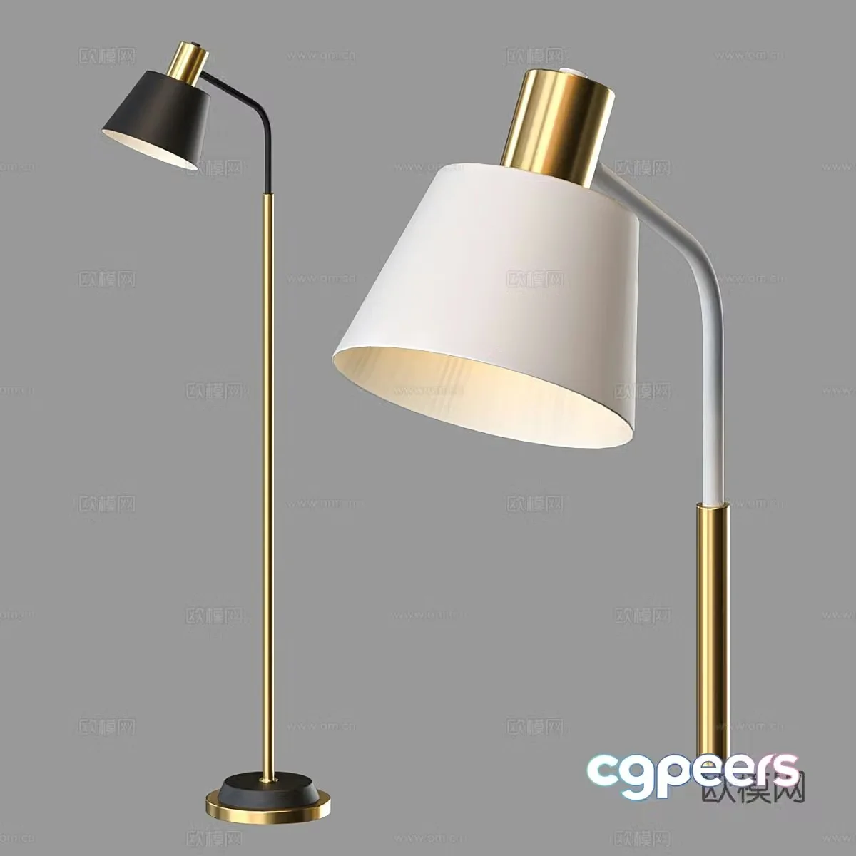 Light luxury floor lamp 3D model