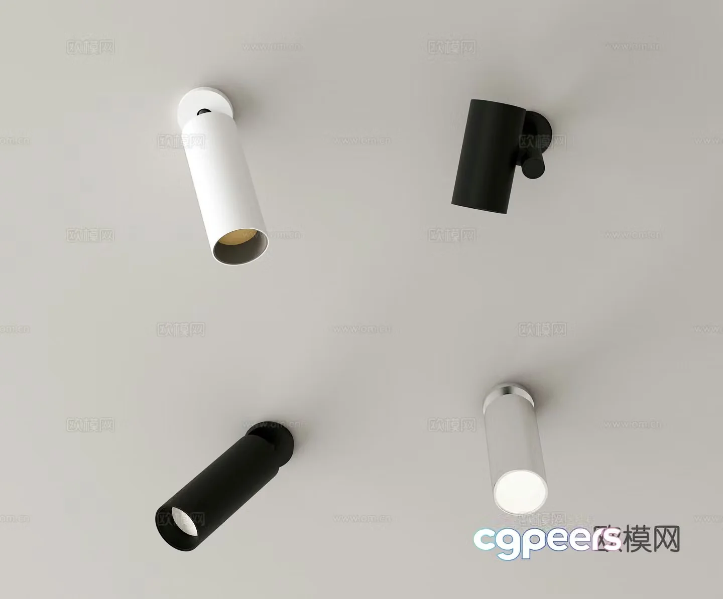 Modern downlight spotlights surface-mounted downlight spotlights 3D model