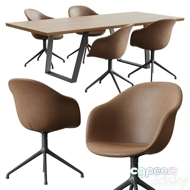 3ds Max Free – BoConcept Vancouver Table + Adelaide Chair