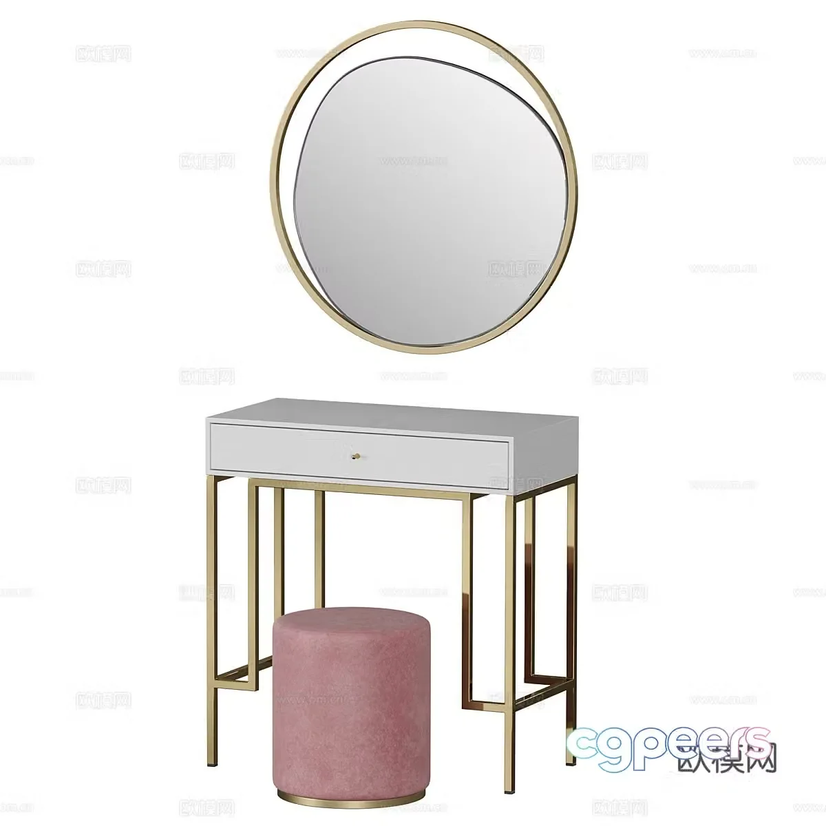 New Chinese light luxury ISIDA dressing table 3D model