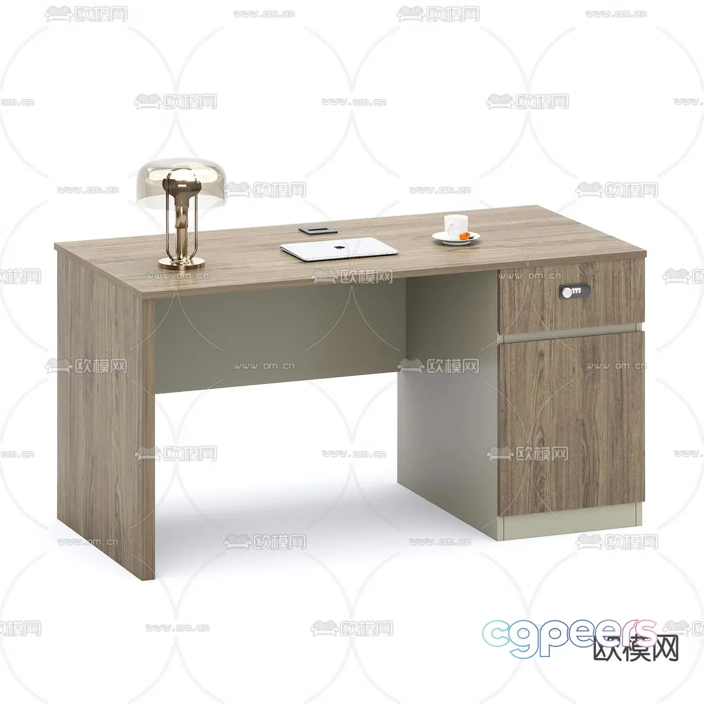 Modern office desk boss desk 3d model